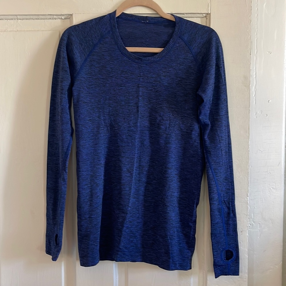 Lululemon Swiftly Tech long-sleeve size 8, deep blue heather